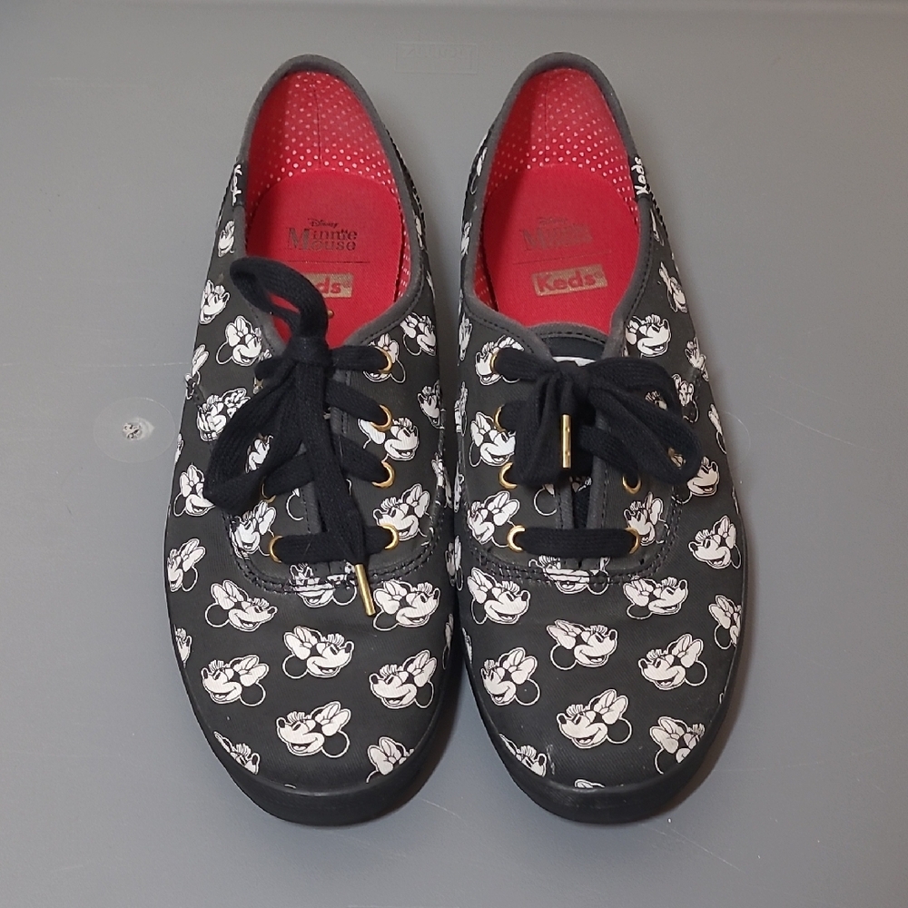 Keds Black and White Canvas Sneakers with Skull Design